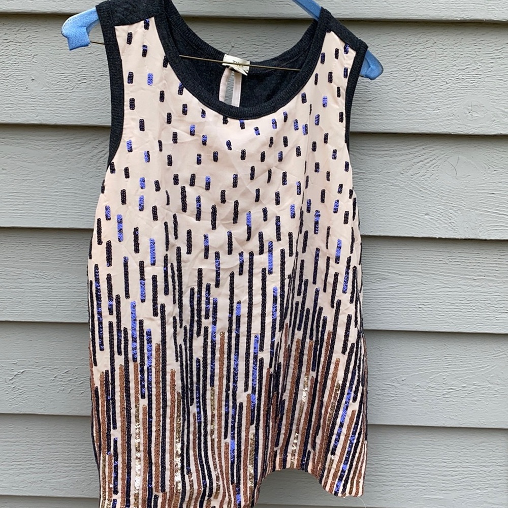Anthropologie TINY sequined Holiday shirt